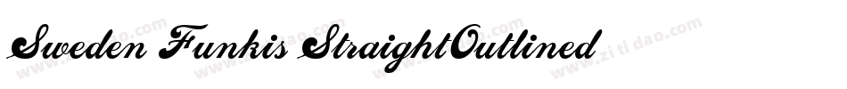 Sweden Funkis StraightOutlined字体转换